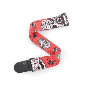 D'addario Guitar Strap Sugar Skulls - Red